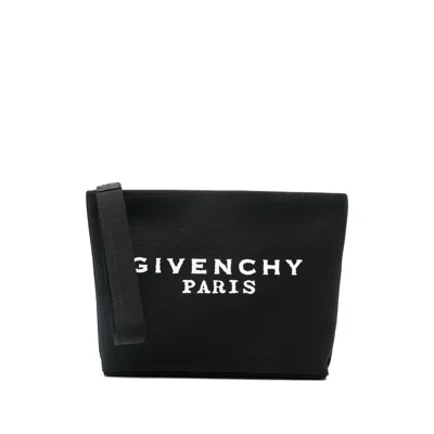 Givenchy Tape Small Clutch Bag Rectangular Wrist Strap In Black