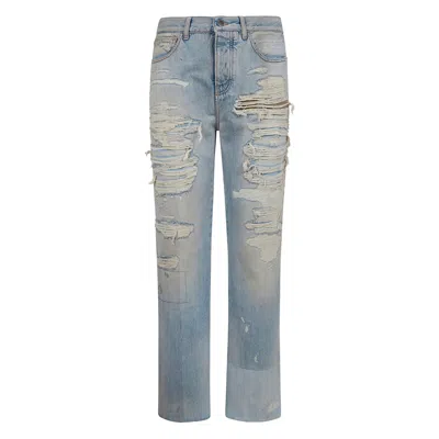Amiri Distressed-effect Denim Jeans In Blue