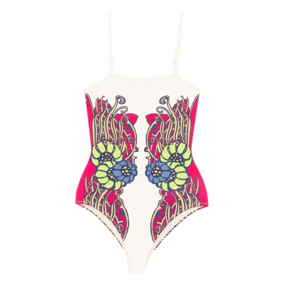 La Doublej Elle Swimsuit In Lemuria Placee In White