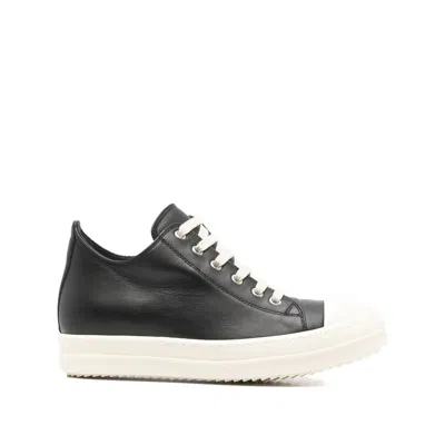 Rick Owens Women Blackwhite Lace Up Sneakers, 3.5 Luxury Sneakers For Women Darveys In Black