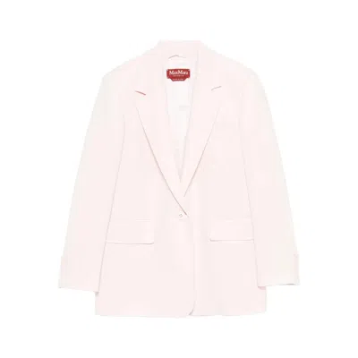 Max Mara Long-sleeved Suit Jacket In Pink