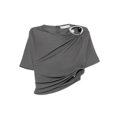 Christopher Esber Draped Top In Gray