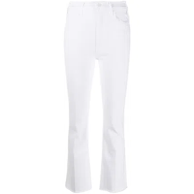 Mother The Hustler Ankle-fray Jeans In White