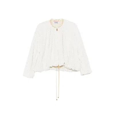 Vivetta Sequin Zip Jacket In White