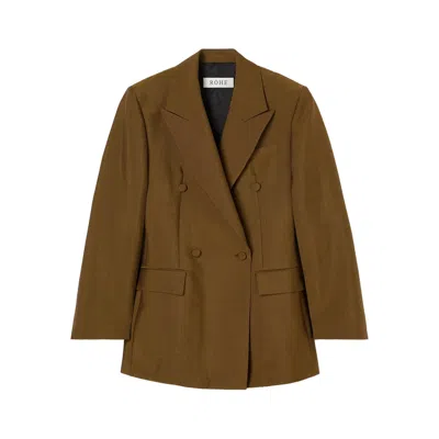 Rohe Double-breasted Blazer In Brown