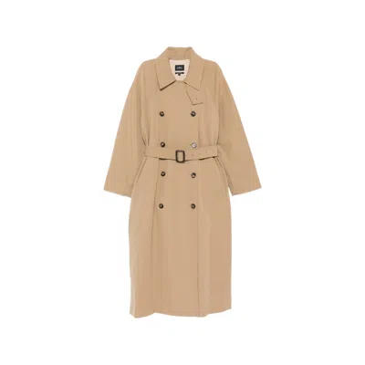A.p.c. A. P.c. Belted Double-breasted Trench Coat In Neutral
