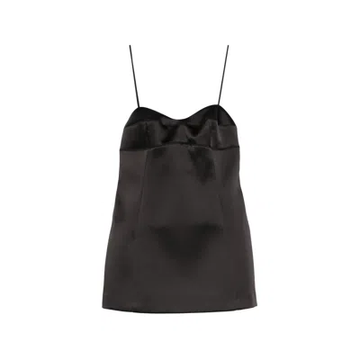 Rohe Paneled Duchesse-satin Peplum Bustier Top In Multi