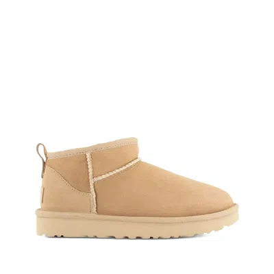 Ugg Classic Ultra Mini Suede Boots For Woman In Neutral