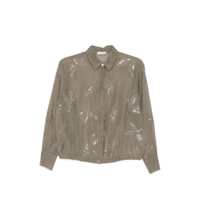 Panicale Sequin-detail Blouse In Gray