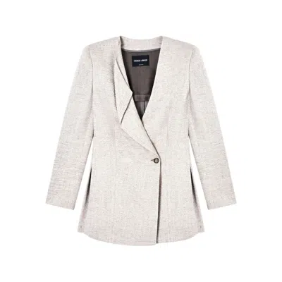 Giorgio Armani Single-breasted Mini Jacket In Neutral