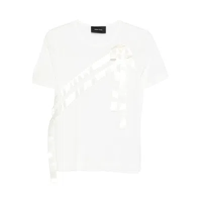 Simone Rocha Bow Sash Short-sleeve T-shirt In Brown