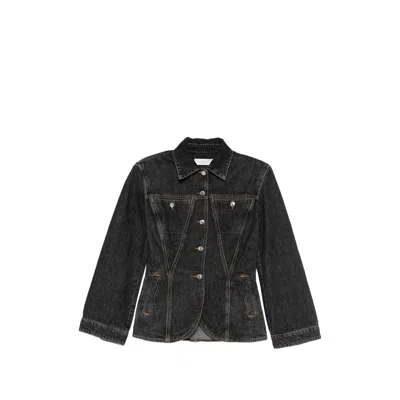 Iro Long-sleeved Denim Jacket In Black