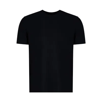 Zanone Crew Neck Short Sleeve Basic T-shirt In Black