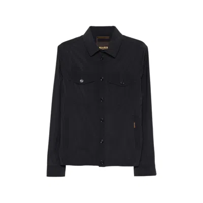 Moorer Buttoned Pocket Jacket In Black