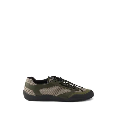Prada Sneakers Speedrock In Leather And Mesh Fabric In Multi