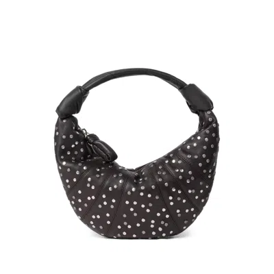 Lemaire Dark Chocolate Studs Dots Mini Fortune Croissant Bag In Brown