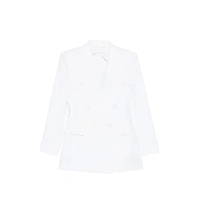 Max Mara Mxmpagella Double-breasted Blazer In White