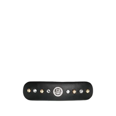Versace Embellished Hair Clip In Red