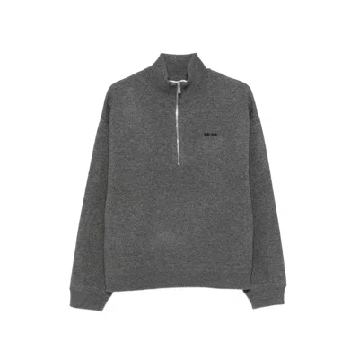 Miu Miu Grey Cashmere Sweater In Gray