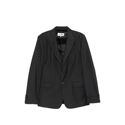 Mm6 Maison Margiela Single-breasted Blazer In Gray