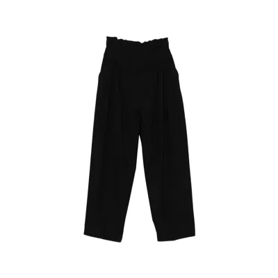 System Belt-loop Drawstring Trousers In Black