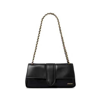 Jacquemus Le Bambino Chaine Nappa Leather Shoulder Bag In Black