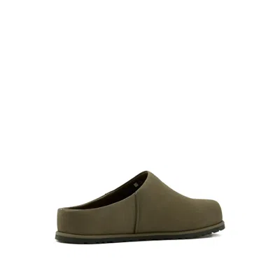 Ugg ® Men's Otzo Clog Nubuck Shoes In Burnt Olive In Green