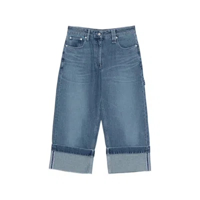 Simone Rocha Cuffed Jeans In Blue