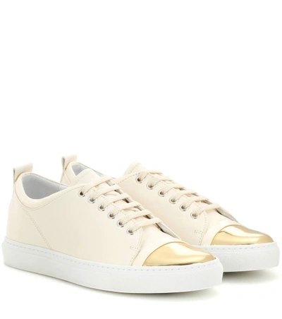 Shop Lanvin Low-top Leather Sneakers