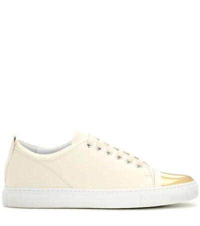 Shop Lanvin Low-top Leather Sneakers
