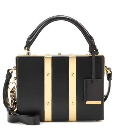 Shop Sophie Hulme Albany Mini Suitcase Tote In Black