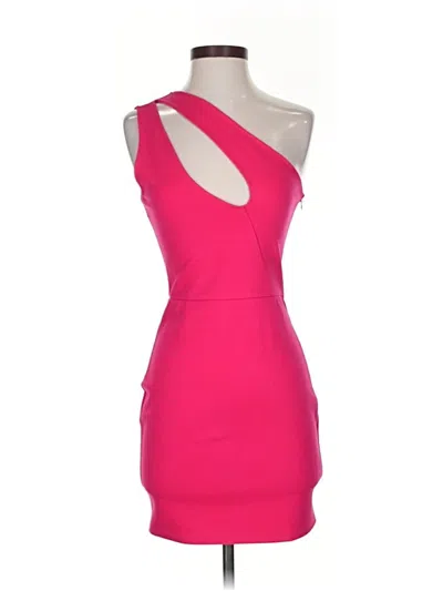 Superdown Nava Asymmetrical Mini Dress In Hot Pink