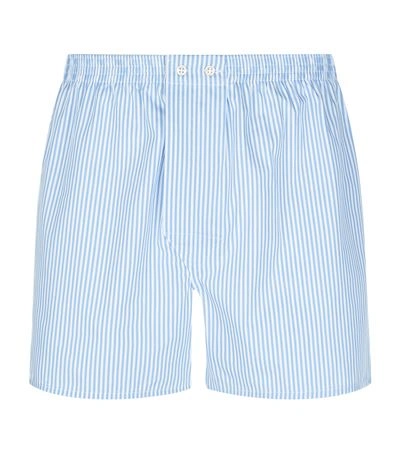Derek Rose Gingham-checked Boxer Shorts In Blue