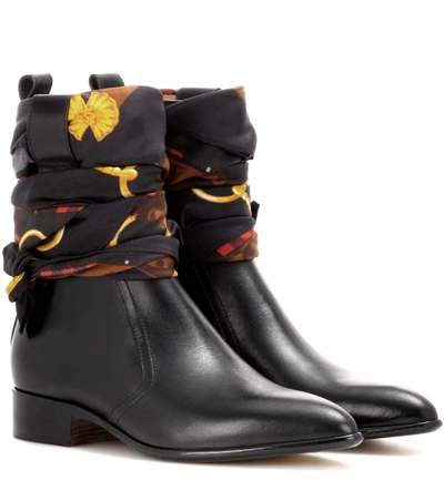 Maison Margiela Leather Ankle Boots In Llack