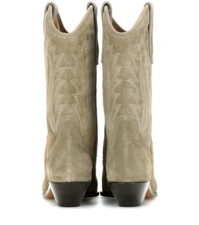 Shop Isabel Marant Étoile Dallin Suede Boots In Taupe