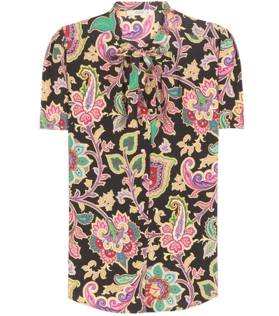Etro Printed Silk Blouse In Multicoloured