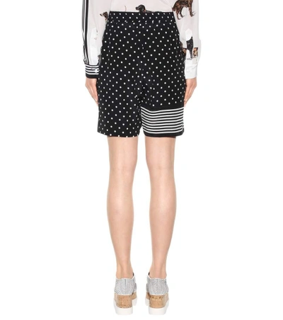 Shop Stella Mccartney Printed Silk Shorts In Llack