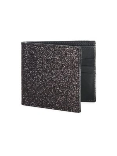 Shop Maison Margiela Glitter Calf Leather Bi-fold Wallet In Na