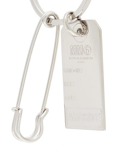 Shop Mm6 Maison Margiela Safety Pin And Tag Earring
