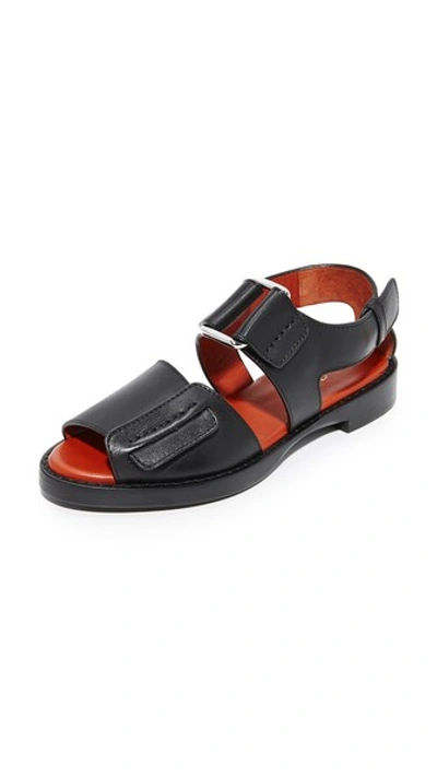 Shop 3.1 Phillip Lim Addis Flat Sandals In Черный