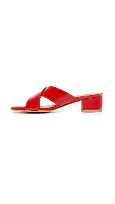 Shop Maryam Nassir Zadeh Lauren Slides In Оранжево-красный