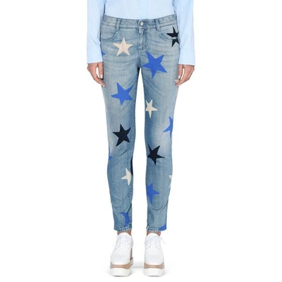 Shop Stella Mccartney Skinny Ankle Grazer Multicolor Star Jeans