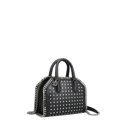 Shop Stella Mccartney Black Studded Falabella Box Mini Bag