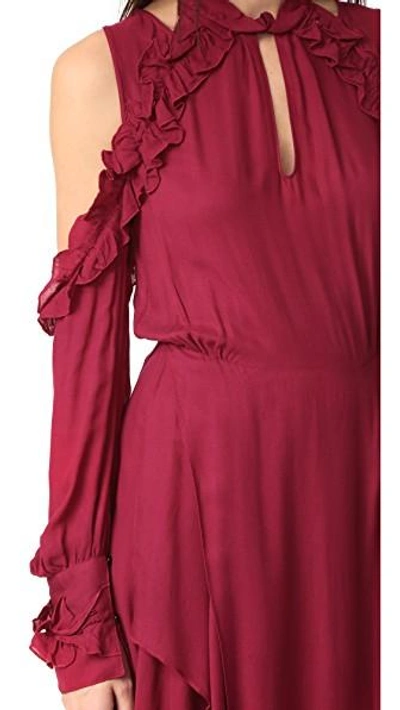 Shop Iro Hanie Dress In Wine