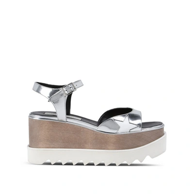 Shop Stella Mccartney Indium Elyse Star Sandals In Silver