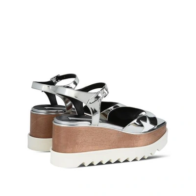 Shop Stella Mccartney Indium Elyse Star Sandals In Silver