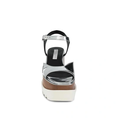Shop Stella Mccartney Indium Elyse Star Sandals In Silver