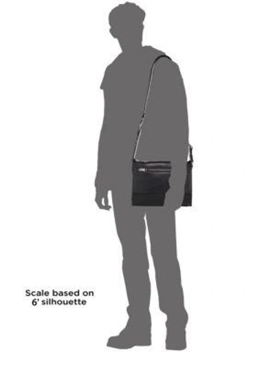 Shop Bally Tamrac Calf Leather Messenger Bag In Black