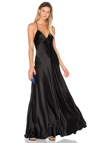 Jill Jill Stuart Satin Slip Gown In Black | ModeSens
