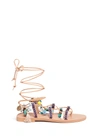MABU BY MARIA BK 'Isky' tassel embroidered lace-up sandals